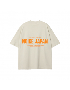 NOIKE 'Dedication' Tee Off White Cream / Flame Orange