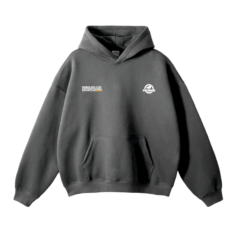 NOIKE "Logo Overlay" Hoodie Stone Grey