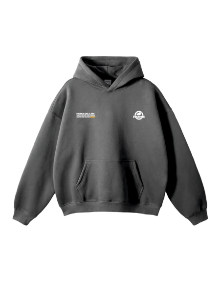 NOIKE "Logo Overlay" Hoodie Stone Grey