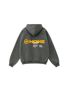 NOIKE "Logo Overlay" Hoodie Stone Grey