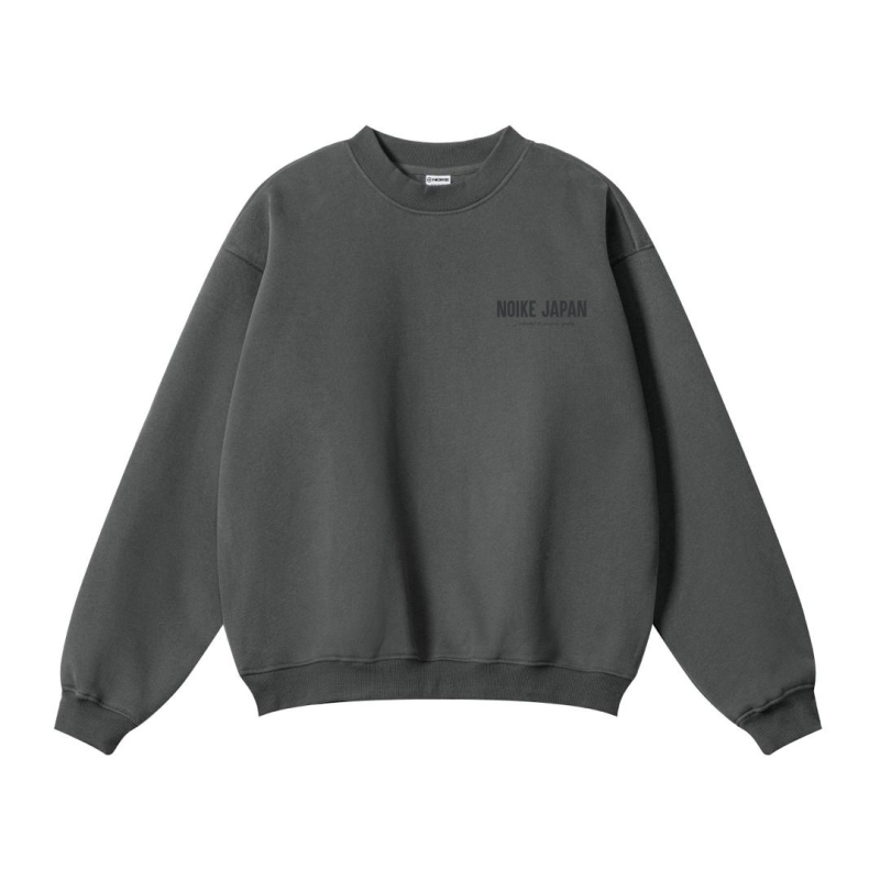 NOIKE 'Dedication' Sweater Stone Grey / Onyx