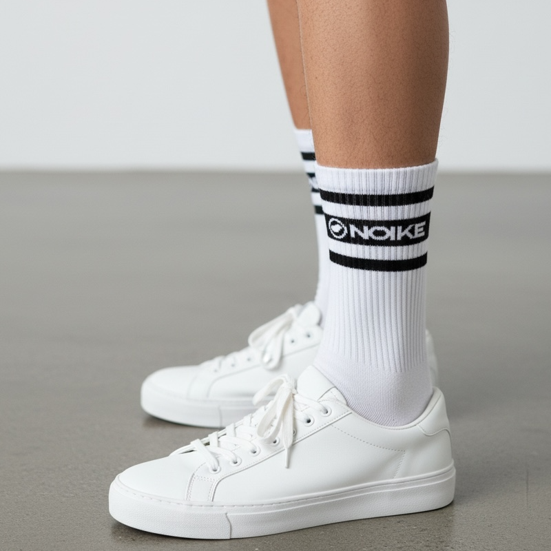 NOIKE Logo Socks Black/White